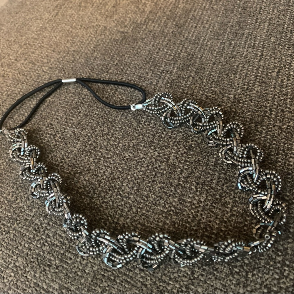 Beaded Braided Elastic Headband